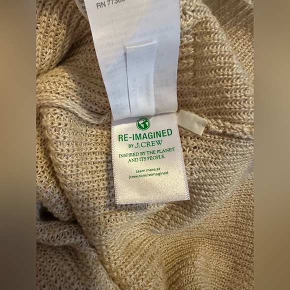 J. Crew Women’s Relaxed Linen Blend Cardigan Sweater in Oatmeal Size Small - Picture 11 of 12